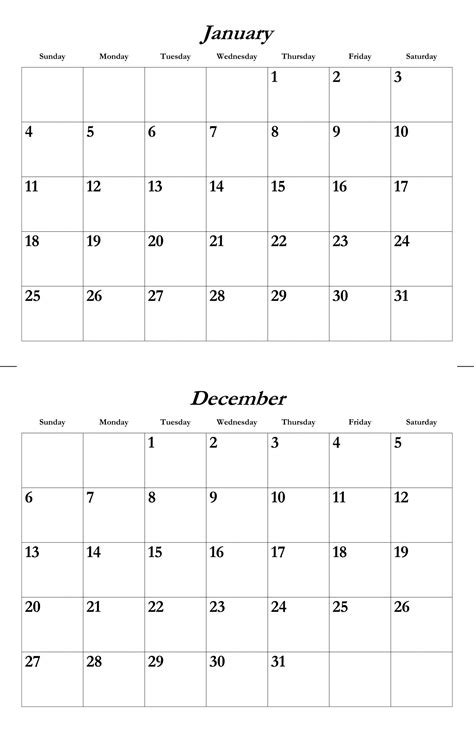 Jan Dec 2015 Calendar Template Free Stock Photo Public Domain Pictures