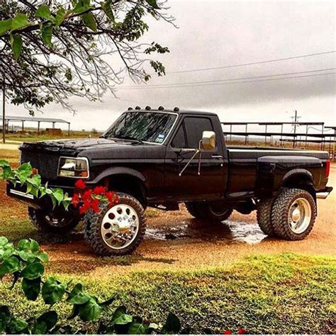 Ford Dually Trucks Lifted With Green