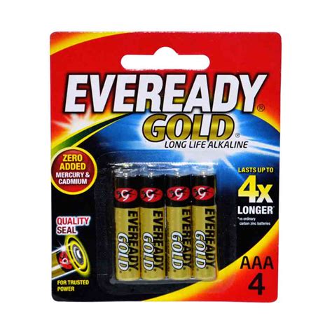 Eveready Gold Aaa Blister Pack 4s 4pcs All Day Supermarket