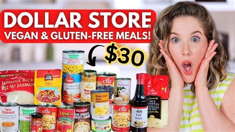 Vegan Dollar Store Grocery Haul | 3 Recipes Under $30 - YouTube