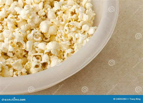 Lightly Buttered Popcorn Stock Photo Image Of Popcorn 24055284