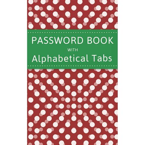 Password Book With Alphabet Tabs 5x8 Internet Website Address Book