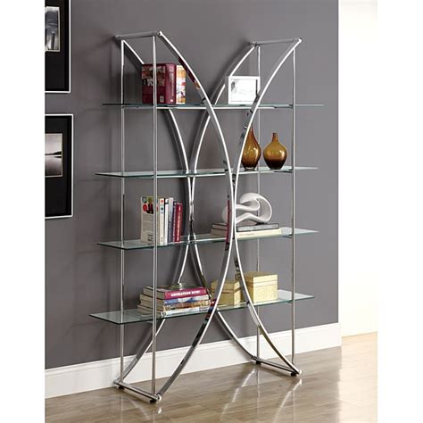 Chrome Etagere With Tempered Glass Shelves Deals Reviews And Prices