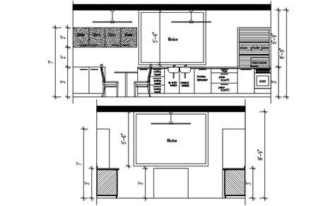 Kitchen Cabinet Detail Drawing In Autocad File Cadbull