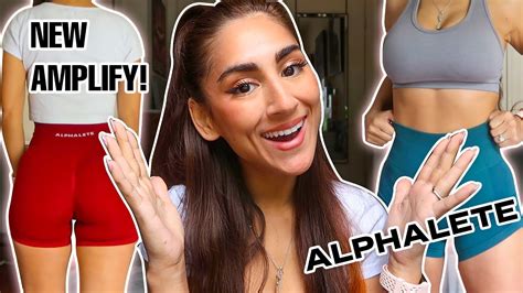 Alphalete New Amplify Colors Try On And Review Scrunch Leggings
