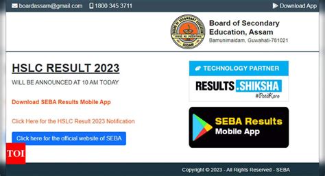 Seba Hslc Result Assam Th Result To Be Released Sebaonline