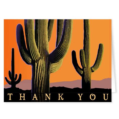 12 Boxed Western Cards And Envelopes Desert Cactus Thank You Note Card