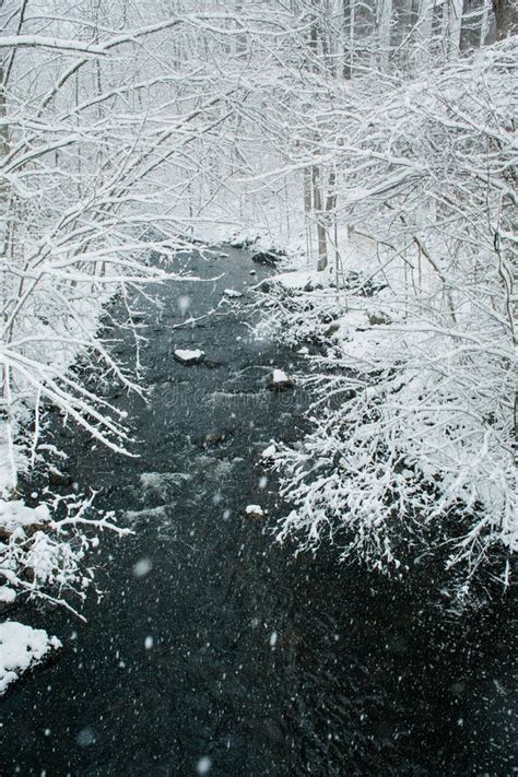 A Snowy Winter Scene In New England Stock Photo Image Of Scenic