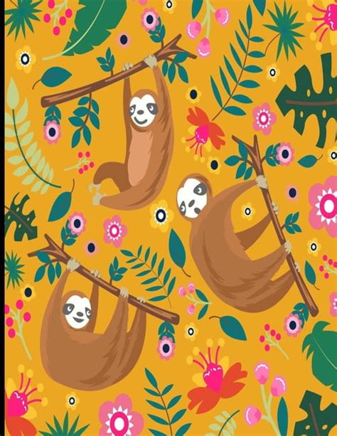 Ariana Orange Sloth Sketch Book 366 Pages Sketch Pad Sloth Sketchbook Cute Sloth Cover
