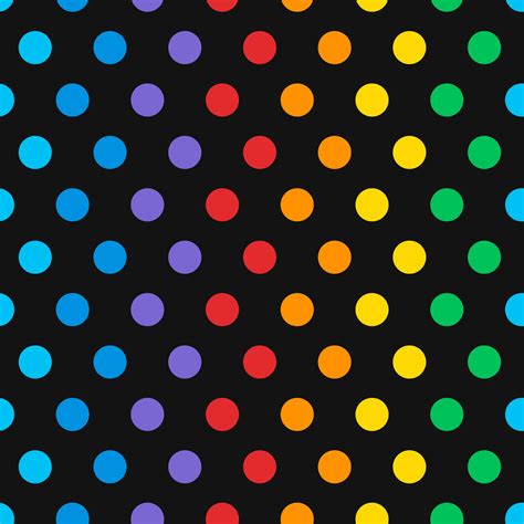 Seamless Colorful Polka Dot Pattern Vector Download Free