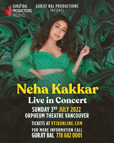 Neha Kakkar Live Tickets Vtix Online