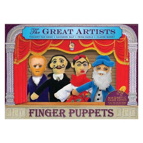 Famous Artists Plush Finger Puppet Magnet Set