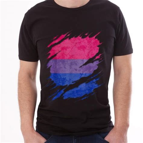 Bisexual Pride Flag Ripped Lgbt Bisexual Inside Me Shirt Hoodie Sweater Longsleeve T Shirt