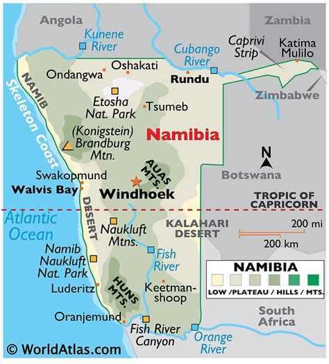 Mapas De Namibia Atlas Del Mundo