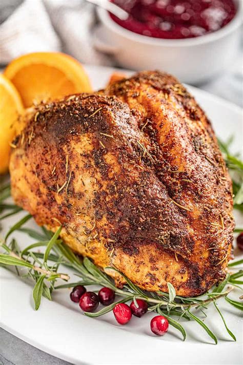 simple oven roasted turkey breast com simplyrecipes