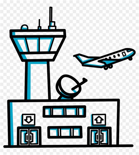 Building Videoscribe Clip Art Cartoon Airport Free Transparent Png