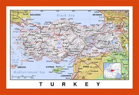 Political Map Of Turkey And Surrounding Countries