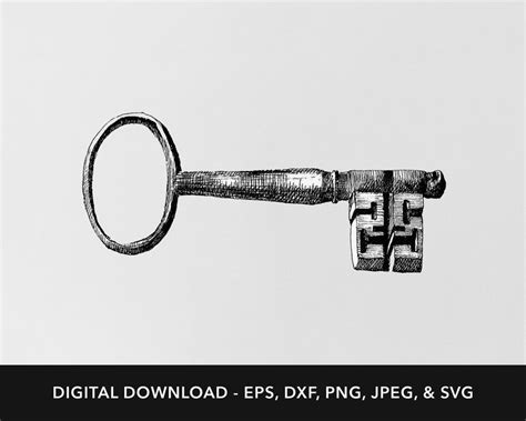 Vintage Skeleton Key Svg Instant Download Key Svg Skeleton Etsy In