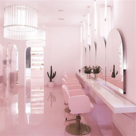 soft pink salon in 2021 salon interior design salon interior nail salon interior design