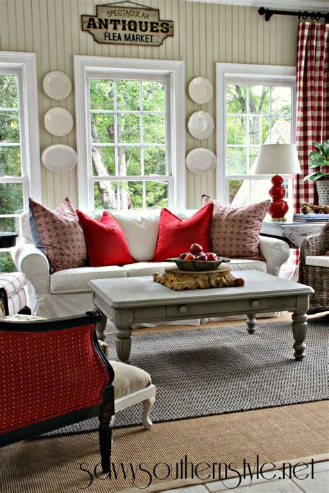 Maybe you would like to learn more about one of these? A Change of Colors in the Sun Room | Living room red ...
