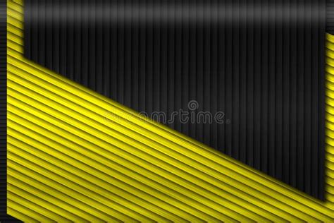 Overlap Black And Yellow Carbon Fiber Stock Illustration Illustration