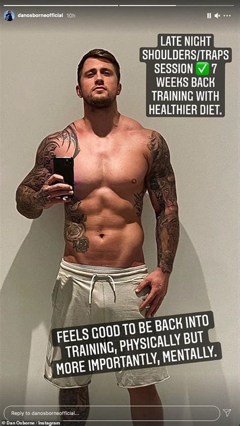 Dan Osborne Shows Off 7 Week Body Transformation As He Poses For Shirtless Snap Daily Mail Online