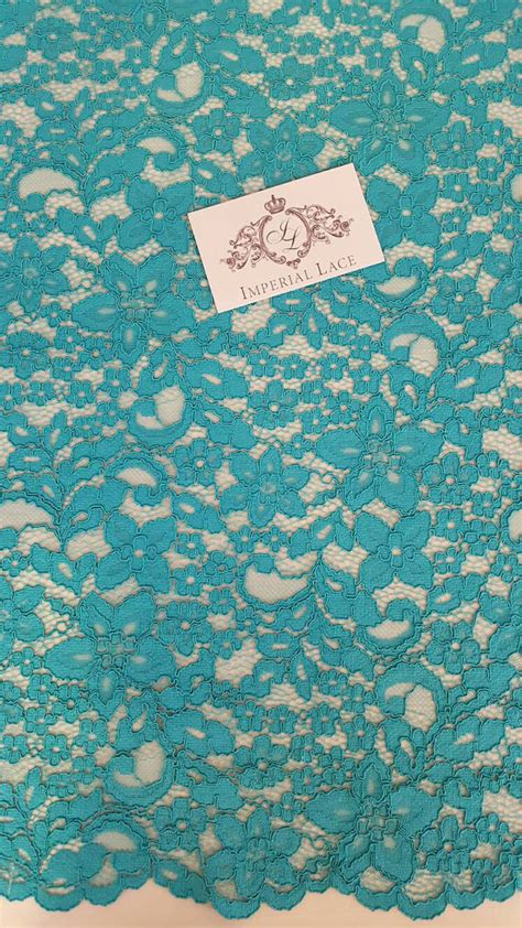 Turquoise Guipure Lace Fabric Guipure Lace Lace Fabric From