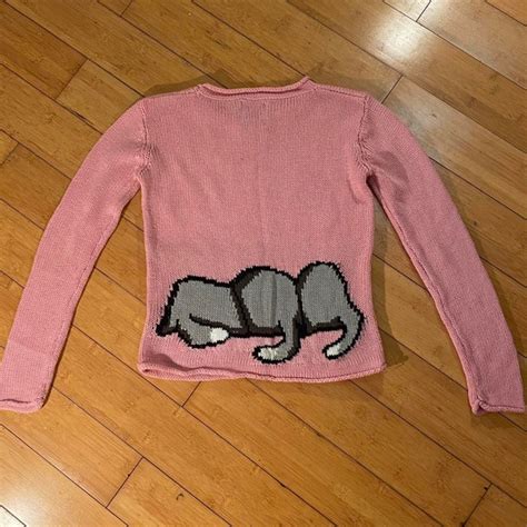 Unif Sweaters Rare Unif Meowtal Baby Pink Cat Sweater Poshmark