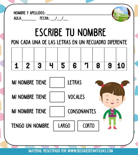 Practico Mi Nombre Hoja 1 Actividades De Nombres En El Preescolar