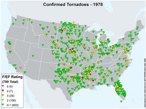Us Tornadoes Map1978 Us Tornadoes