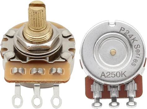 Fleor Short Brass Shaft Control Pots A250k Audio Taper Potentiometers