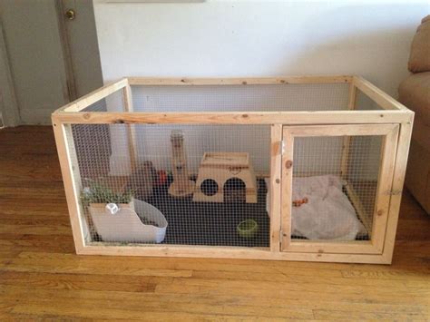 This Is The Bunny Cage My Boyfriend And I Made For My Two