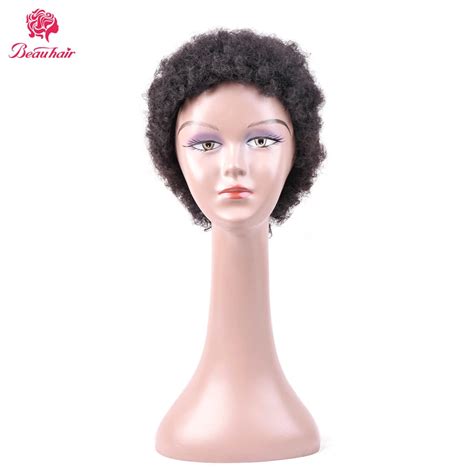 Beauhair Non Remy Brazilian Mini Curly Wigs For Women Natural Color