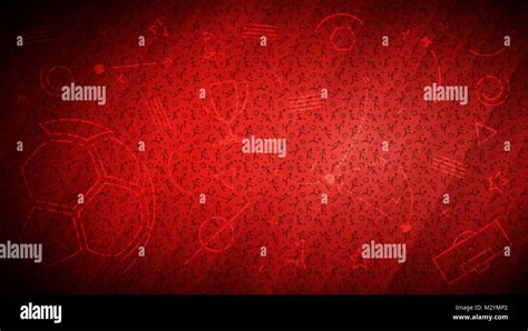 Football Championship Background Vector Illustration Of Abstract Red