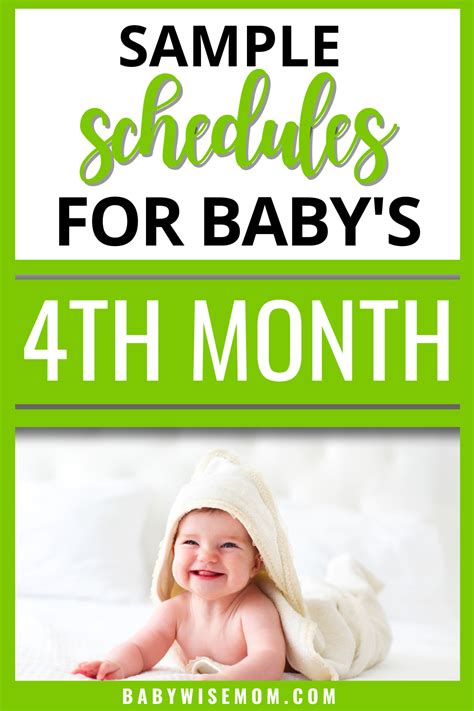Sample Babywise Schedules The Fourth Month Babywise Mom Help Baby
