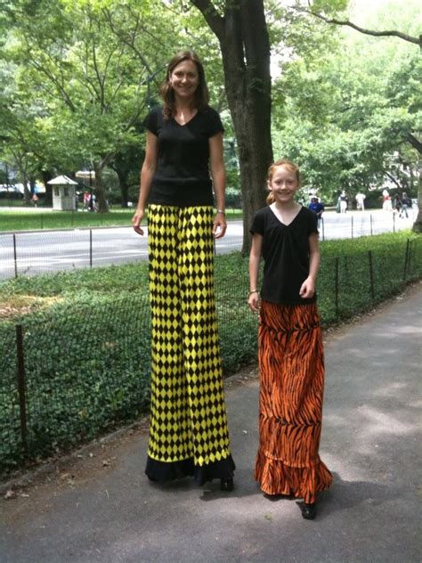 Parkside Musings Very Tall Mother And Daughter Walkingin The Park
