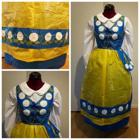 Swedish Folk Costume From 5 Ikea Bags Folk Costume Swedish Dress Fashion Sewing Tutorials