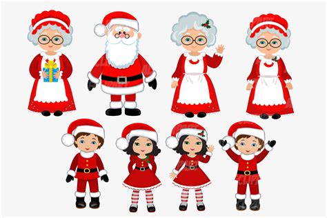 Santa And Mrs Claus Clipart