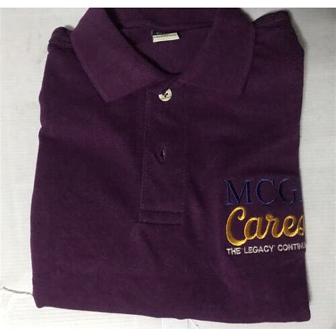 Mcgi Cares Plain Purple Violet Poloshirt Embroidered Logo Shopee