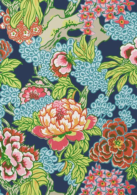 Honshu Navy T75488 Collection Dynasty From Thibaut Thibaut Wallpaper