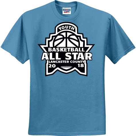 Need fast & easy custom basketball shirts designed for your team? Men's 50/50 Cotton/Polyester T-Shirts Jerzees 29M