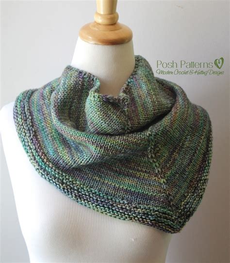 Triangle Scarf Knitting Pattern | Shawl Kerchief Pattern