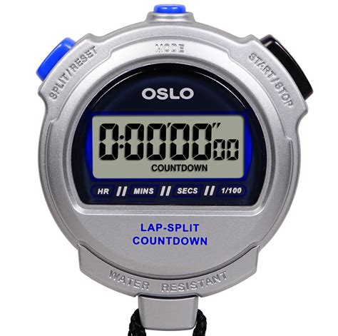 Oslo Silver 20 Twin Stopwatch And Countdown Timer Stopwatches