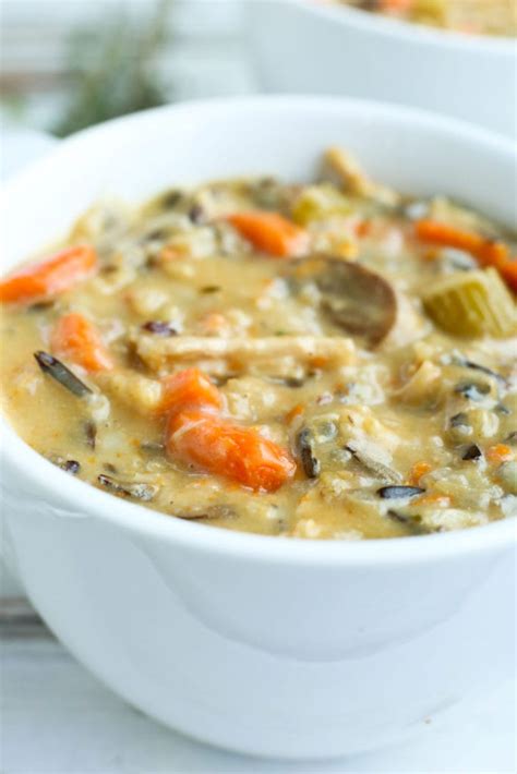 This recipe is a healthier twist on a classic creamy turkey and wild rice soup that hails from minnesota. Leftover Turkey and Wild Rice Soup - Happy Healthy Mama