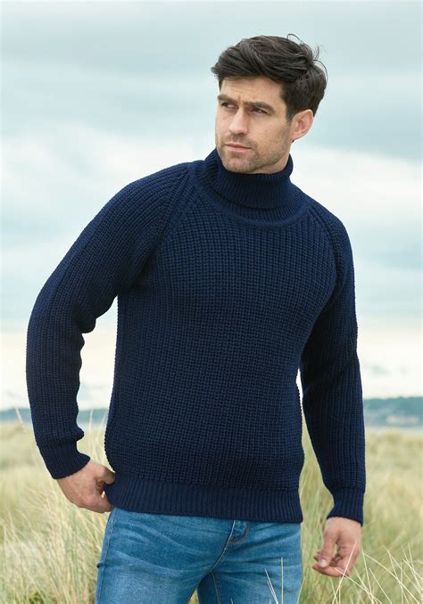 Submariner Rib Roll Neck Sweater R761 West End Knitwear