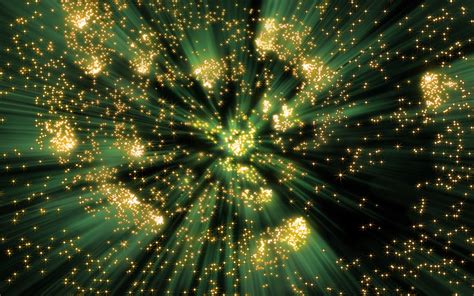 Download Gold Green Abstract Sparkles Hd Wallpaper