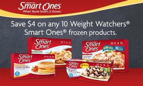 Weight watchers is one of the most popular and effective diets because unlike the other trendy weight loss programs, no food is strictly off limits. Printable Coupon: Save $4 on any 10 Weight Watchers Smart Ones - The Mama Maven Blog