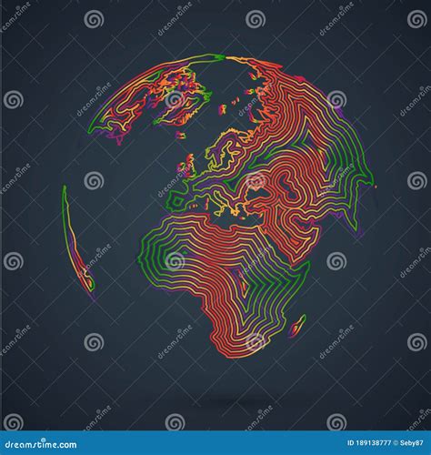 Colorful Map Of The World Vector Illustration Stock Vector