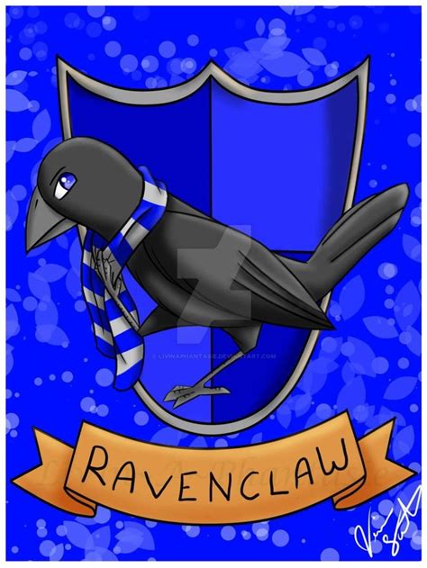 Ravenclaw Raven By Livinaphantasie On DeviantArt Ravenclaw Hogwarts Crest Hogwarts