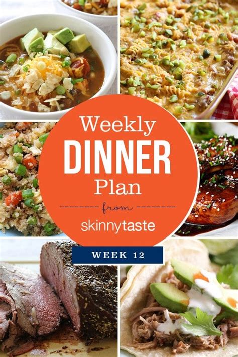 Skinnytaste Dinner Plan Week 12 Skinnytaste